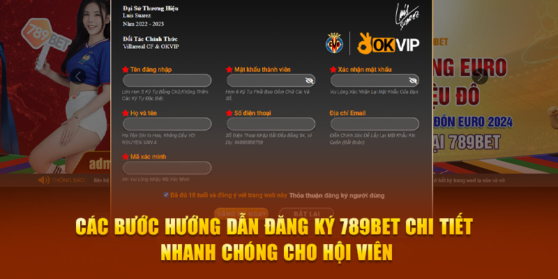 Các bước đăng ký 789BET cực chi tiết nhanh chóng cho hội viên