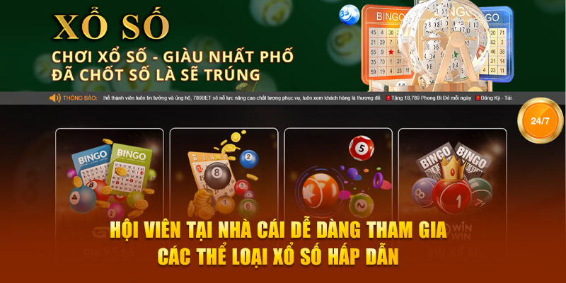 Hội viên tại nhà cái dễ dàng tham gia các thể loại xổ số hấp dẫn